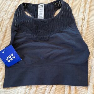 JoyLab Charcoal Mesh Sports Bra